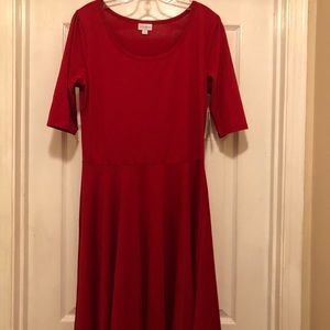Beautiful true red Nicole dress by LulaRoe